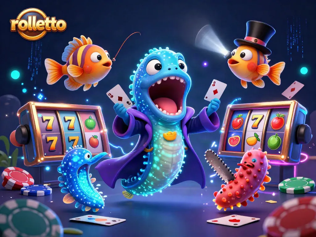Experience rolletto's vibrant casino magic with deep-sea creatures in dynamic 3D action.