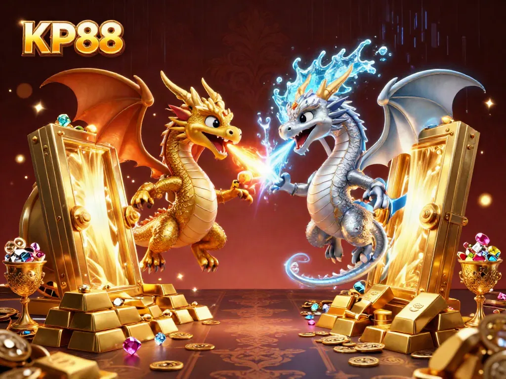 Experience the thrill of KP88 with dynamic dragons and treasure in an exciting casino atmosphere.