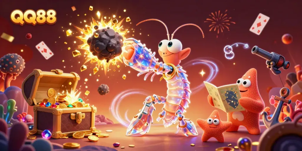 Engage in thrilling moments at QQ88, where colorful gems and dynamic action define the online gaming experience.