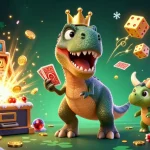 Experience exciting gameplay at Go88 with fun characters, a colorful casino backdrop, and exhilarating game elements.
