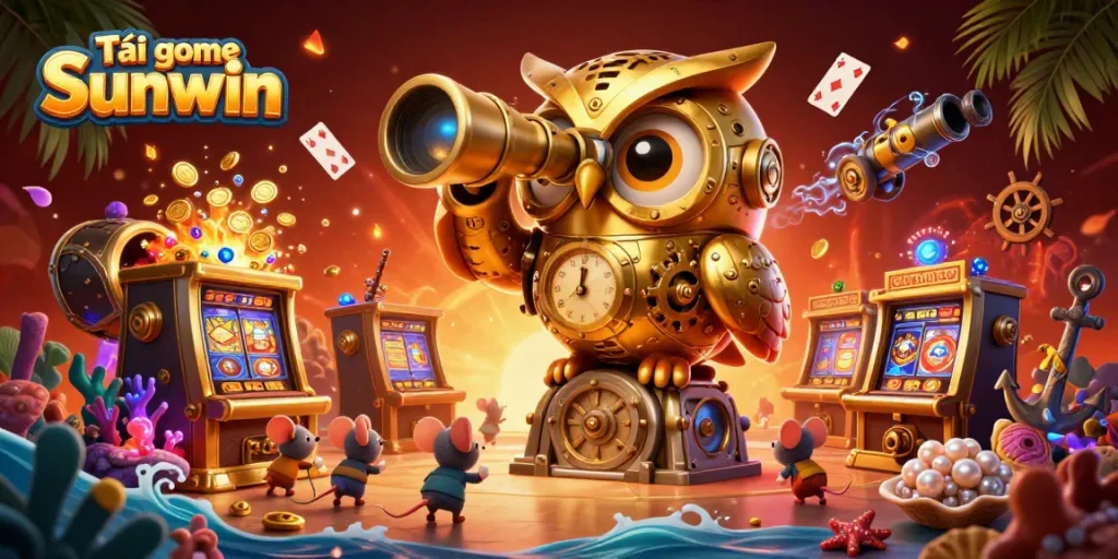 Tải game Sunwin to enjoy exciting casino games featuring a golden owl and dynamic elements