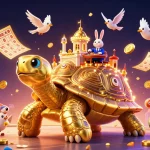 Experience the excitement of debet with a vibrant 3D casino scene featuring unique characters and dynamic elements.