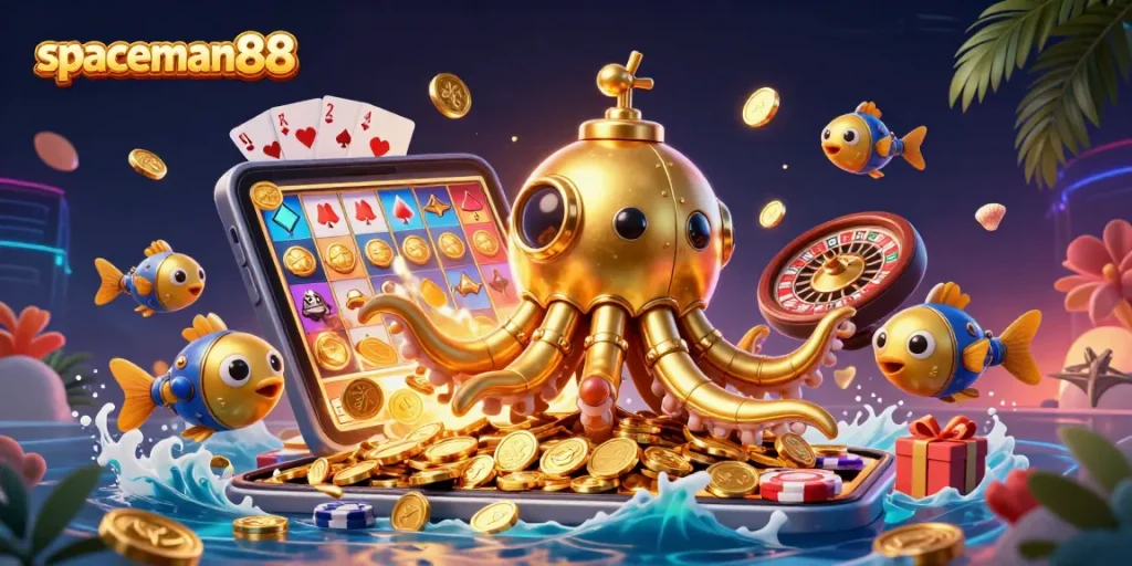 Experience ultimate gameplay at spaceman88 with vibrant slot machines and golden treasures!