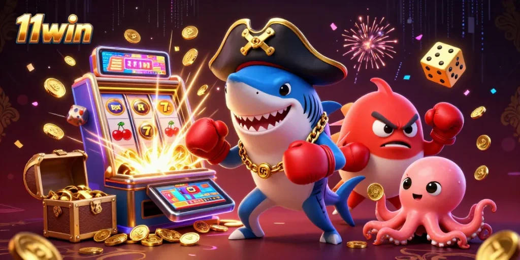 Experience thrilling moments at 11win with vibrant characters and dynamic gambling action