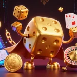 U31 offers exciting gaming with a vibrant 3D cartoon scene showcasing crypto coins and golden dice.