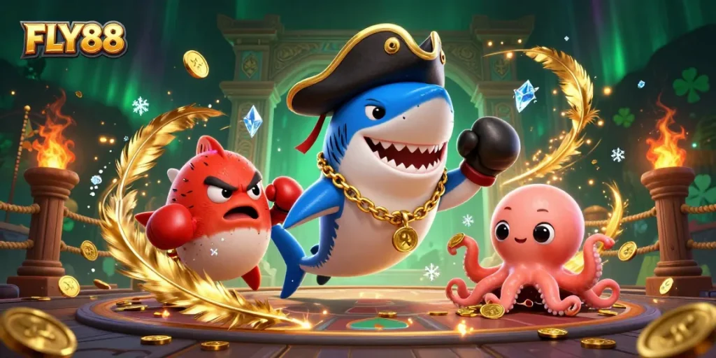 Score big wins with FLY88 in a dynamic 3D pirate-themed casino adventure.