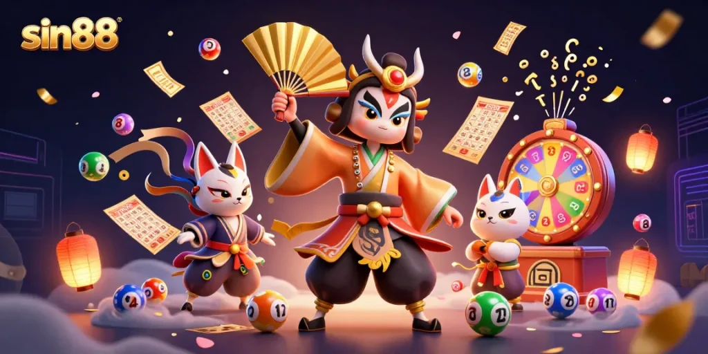 Experience thrilling gameplay at sin88 with colorful lottery elements and dynamic characters.