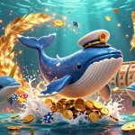 Join the action at QQ88 with a vibrant scene featuring a cartoon whale, narwhal, and dolphins amongst casino games.