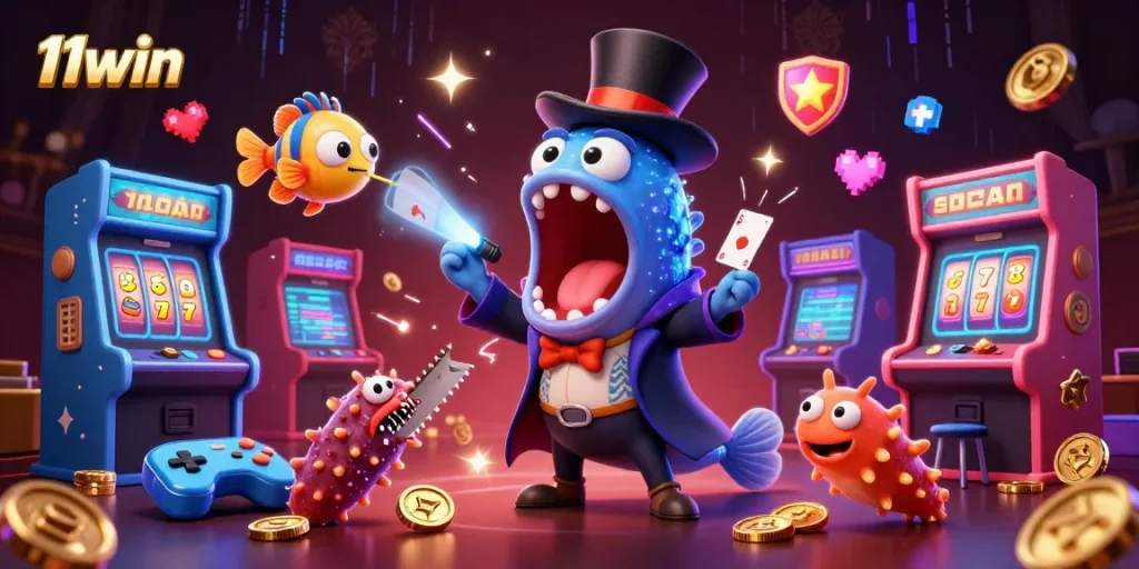 Experience thrilling card tricks at 11win with a magical underwater casino scene.