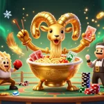 Experience man88 with interactive casino characters in a vibrant, action-packed scene.